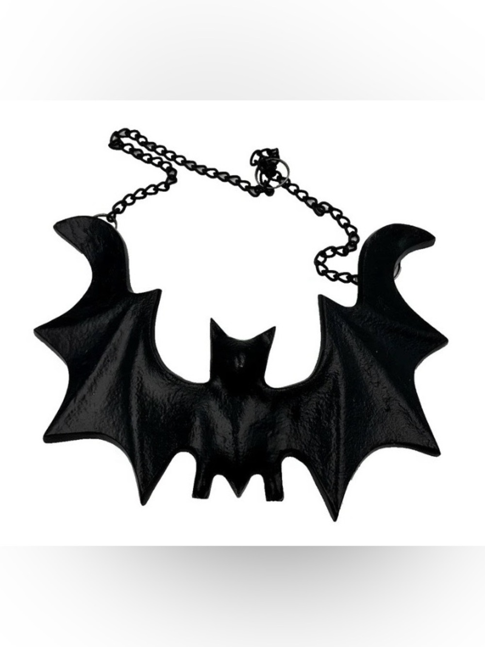 MADE IN INDIA NEW black cast aluminum bat Goth wall hanging -10wx8h